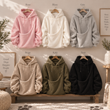 Hoodie Câlin PoppyLoco : sweat polaire avec poche pour chien en rose, blanc, gris, beige, kaki et noir